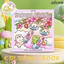 Sakura Spring: Cute Japanese Coloring Book - Explore Japan With Adorable Rabbits, Frogs And Ducks, Perfect Gift For Easter, Mother's Day, Children's Day, Father's Day, Back To School And Birthdays. Mom Gifts, K-Pop, School, Coloring Books, Stationery, Easter Gifts, Room Decor, School Supplies, Office Supplies, Gifts, Party Bag Fillers, Toys. (Comfort Space Coloring) - Cherry Blossom Spring - View 3