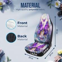 GENANY - Fundas de Asiento Delantero de Coche con Mariposas moradas para camión sedán SUV Fundas de Asiento de automóvil duraderas Fundas de Asiento de cubeta Transpirables Accesorios Interiores - 05. Mariposa Purble - Ver 4