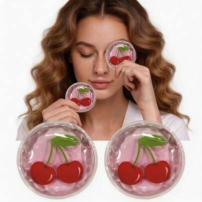 2 piezas Juego de Mascarillas de Ojos de Gel Frío, Máscara de Terapia de Calor y Frío de Cristal de Gel, Cuidado de Ojos de Gel, Paquete de Hielo de Gel