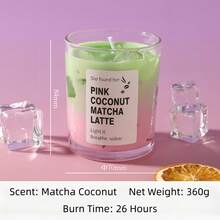 Glass Candle Holder Aromatherapy Candle - Ice Coffee & Matcha Latte Design, 10-30 Hours Burn Time, Smokeless, Soy Wax, Creative Home Fragrance, Suitable For Bedroom, Living Room, Kitchen, Outdoor, Camping, Wedding, Birthday, Gift For Her, Mom - Multicolor - View 14