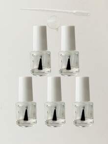 5个/10个/20个/30个/50个装方形透明玻璃可填充指甲油瓶，容量分别为3毫升/5毫升/7毫升/8毫升/10毫升/12毫升/15毫升，便携式美甲样品瓶，带刷子 - 查看 24