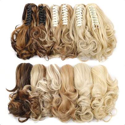 Elegant Claw Clip Ponytail - 10inch Short Curly Wavy Style, Synthetic Hair Extension, Fashionable Daily Wear, Easy To Use, Suitable For Various Occasions, Stylish Party Gift