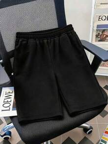 2 pièces/Set T-shirt et short décontracté pour garçons, style sportif minimaliste et nouveau, convient pour le port quotidien en été - Noir - Voir 6