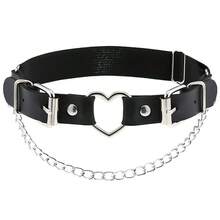 女士可调节腿部吊袜带，朋克哥特风仿皮大腿链，黑色PU皮大腿束缚带，夜店万圣节链条配饰 - 彩色 - 查看 7