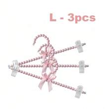 [3 chiếc] Móc treo quần cỡ nhỏ và lớn chịu lực cao, nơ hồng trang nhã, kẹp chắc chắn, móc treo tiết kiệm không gian để trưng bày váy xếp ly và quần áo mỏng manh - Xem 8
