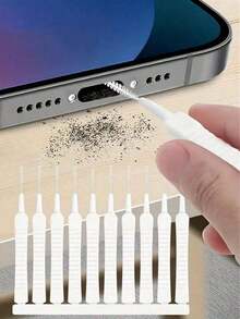 10pcs/Set White Multi-Functional Shower Head Cleaning Brush, Bathroom Accessories - A - View 9