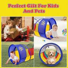 New Play Tunnel For Crawl Tunnels With See Through Sides Outdoor Indoor Multicolored Tent For Dogs Toddlers And Babies Pop Up Baby Crawling Backyard Tunnel Balls NOT Includedynfgrghd - Multicolored1PkTunnel - View 7