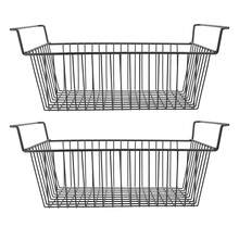 2Pcs Chest Freezer Organizer Bins Deep Basket Stackable Storage Rack Metal Wire Black L49.5cm X W29cm X H27cm(9cm Handle),Organizer Frigo  Frigorifero - 查看 3
