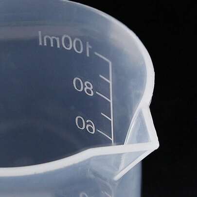 1/5/10pcs 3.38oz/100ml Thick PP Plastic Graduated Beaker, Reusable Liquid Measuring Cup, Suitable For Kitchen And Laboratory