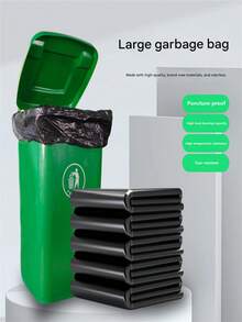 10pcs/Pack 30 Gallon & 60 Gallon Extra Thick Heavy Duty Black Trash Bags, Odorless, Suitable For Garbage Stations, Communities, Properties, Restaurants, Hotels And Other Extra Large Trash Bags - Extra Large Black Garbage Bag - View 6