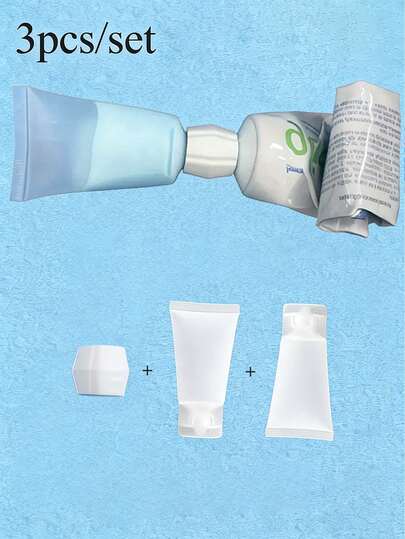 Bộ dụng cụ đựng kem đánh răng và sữa rửa mặt bằng nhựa (bao gồm chai đựng dung dịch thay thế) - Bao gồm chai đựng sữa rửa mặt, chai đựng dung dịch thay thế, dụng cụ bơm dung dịch tiện lợi, dụng cụ bóp mỹ phẩm, đồ dùng gia đình, bộ dụng cụ du lịch.
