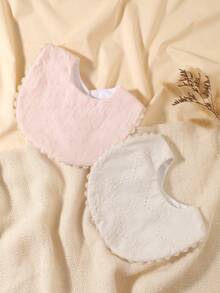 2pcs Baby Bibs, Decorative Bibs For Newborn Girls, Baby Shower Gift - Multicolor - View 6