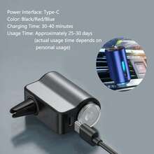 Smart Car Aromatherapy Diffuser Air Vent Clip, USB Rechargeable Car Essential Oil Diffuser, Ultra-Quiet Atomization Humidifier, Long-Lasting Fragrance, Adjustable Modes, LED Light, Includes 3/6 Bottles Of Essential Oils, Car SUV Truck Accessories Gift - Multicolor - View 7