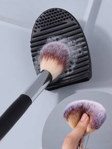 14 piezas Juego de brochas de maquillaje suaves con esponjas y limpiador para maquillaje de rostro y ojos - Negro - Ver 6