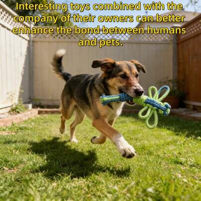 1pc Colorful Woven Dragonfly Pet Toy, Provides Self-Entertainment And Interactive Fun For Pets, Durable Anti-Chew Knotted Dog Toy | Heavy Duty Interactive Dental Cleaning Toy For Dogs - Super Chew Resistant, Suitable For Yard Play