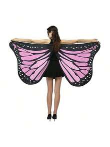 Elegante capa con alas de mariposa para mujer, disfraz para fiestas, actuaciones y cosplay de Halloween y Navidad, chal de princesa hada, atuendo de estilo fantasía de alta calidad, opción de regalo ideal para familiares y amigos - Multicolor - Ver 10