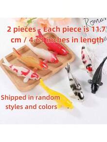 2/4 件逼真锦鲤装饰 | 橙色、白色、黑色、红色多色人造鱼 | 淡水水族箱/池塘造景装饰 | 精细鳞片 + 逼真眼睛设计 | 塑料，无化学污染 | 水生宠物压力缓解，适用于室内淡水池塘、造景、水族箱装饰 - 彩色 - 查看 12