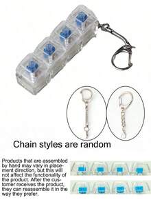 1pc Stress Relief Keyboard Keycap Pendant - Multi-Color Options, With Keyring, Suitable For Mechanical Keyboards - Great Gift For Valentine's Day And Fashion Accessory - Multicolor - View 15