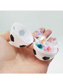 12/6个装 4*6厘米塑料足球造型糖果蛋套装，足球派对糖果包装盒，足球比赛奖励/奖品蛋，足球迷游戏互动小礼物，足球主题包装蛋，生日派对纪念品，送给朋友的趣味礼物 - 查看 5