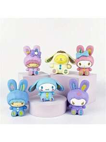 SANRIO 三麗鷗兔子系列公仔 - 1/6 收藏級 PVC 卡通 - 可愛桌面與車內裝飾 - 科幻主題動漫角色模型 - 適合生日、節日、返校、畢業禮物 - 彩色 - 查看 5