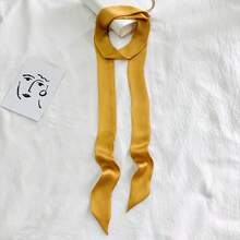2m Long Exquisite Solid Color Lightweight Scarf Ribbon, Made Of Lightweight Polyester Fiber. It Is A Fashionable Neck Accessory For Women, With A Soft Texture. Can Be Used As A Multi-Functional Scarf, Shawl, Beach Towel, Hair Accessory, Hairband Or Headband. It Is An Ideal Choice For Styling - Multicolor - View 4