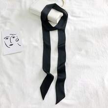 2m Long Exquisite Solid Color Lightweight Scarf Ribbon, Made Of Lightweight Polyester Fiber. It Is A Fashionable Neck Accessory For Women, With A Soft Texture. Can Be Used As A Multi-Functional Scarf, Shawl, Beach Towel, Hair Accessory, Hairband Or Headband. It Is An Ideal Choice For Styling - Multicolor - View 6