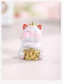 太阳能招财猫摆件套装，逼真可爱的中国风招财猫装饰品，适合作为礼物，装饰前台、汽车、商业空间、蛋糕装饰、家居书桌、植物、汽车、景观。 - A - 查看 6