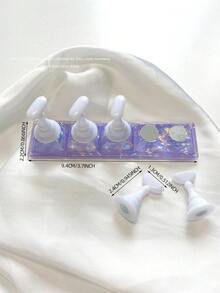 亚克力极光彩虹色矩形钻石形状美甲展示架,树脂水晶珠水钻复古韩国花朵激光 DIY 家居和户外女士母亲姐妹妻子女友婚礼美甲沙龙美容情人节使用 - 彩色 - 查看 74