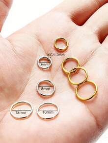 4件套简约多功能鼻环。不锈钢饰品，适用于鼻环、鼻中隔环、耳环、耳垂、耳廓、唇环，男女通用。 - 彩色 - 查看 7
