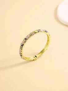 14K Gold Plated Fashionable Casual Versatile Commute Vintage Colorful Bracelet For Women - Yellow Gold - View 21