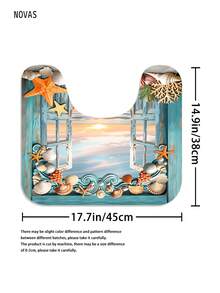 1/3/4件套海洋海星贝壳浴帘套装,海景图案,可水洗涤纶防水耐用浴室装饰配件,包含马桶盖套、浴垫和地毯,适用于家庭/卧室/客厅/家居用品/夏季 - A - 查看 10