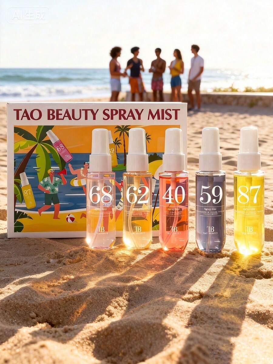 Bộ 5 chai (5 x 40ml) Xịt thơm toàn thân, hương thơm tự nhiên tươi mát, quyến rũ, lưu lại lâu dài, tỏa ra hương thơm hoa cỏ, cam quýt, gỗ và biển cả thanh lịch, thích hợp sử dụng trong nhà/ngoài trời, hẹn hò, tụ họp, ngày lễ, nhà cửa, văn phòng, món quà lý tưởng cho gia đình và bạn bè. - Hương thơm hỗn hợp - Xem 1