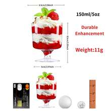 5oz Clear Round Mousse Cups, Mini Dessert Cups, Appetizer Cups, Pudding Cups, Ice Cream Cups, Suitable For Birthday Party, Wedding, Catering, Cocktail Party, Buffet, Graduation Ceremony, Holiday Dinner, Holiday Gathering, And Any Occasion - View 5