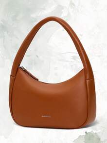 Túi Hobo da PU vân vải lychee RAINSMORE, túi đeo vai hình lưỡi liềm chống thấm nước với nhiều ngăn và ngăn chống trộm, túi đeo dưới cánh tay tối giản. - Nhiều màu - Xem 11