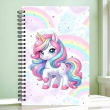 Adorable Unicorn Spiral Notebook , Premium College Ruled Paper, Ideal For School, Office, Or As A Present For Friends, Family, Educators & Students, Academic Use,No Pen Included. - G - View 4