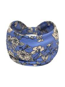 1/6 包波西米亚风宽发带，女士款，弹性运动发带，涤纶材质，时尚设计，多种印花，不含羽毛。 - 彩色 - 查看 7