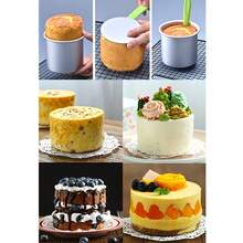3pcs 4-Inch, 6-Inch, And 8-Inch Aluminum Detachable Bottom Deep Cake Baking Molds, Easy To Clean And Scratch-Resistant. Suitable For Sponge Cakes, 3-Tier Cakes, Great For Birthday Celebrations, Christmas, And Everyday Gatherings. - Silver - View 4
