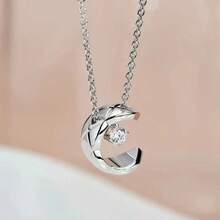 奢华闪耀孤星新月吊坠项链，时尚精致，适合年轻女性 - 項鍊 - 查看 5