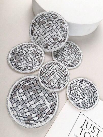 Disco Planet Patch Sticker, Embroidered Applique Suitable For Clothing, Bags, Shoes, Hats, Home Decor, Iron-On