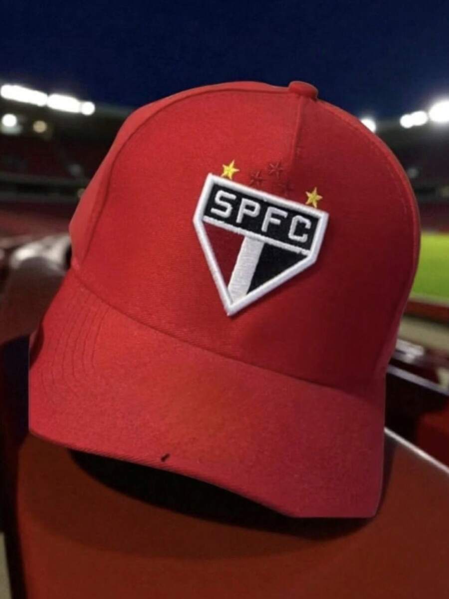 Bonés Aba Curvada, São Paulo. - Vermelho - Visão 1