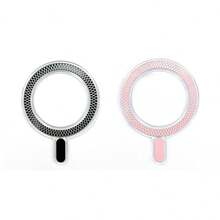 Tangle-Free Magnetic Phone Holder 2pcs Pineapple Pattern Crystal Enameled Wireless Charging Magnetic Disc, Round Adhesive Magnetic Ring Spring Gift Party - Multicolor - View 11