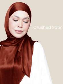 1pc Women Shiny Satin Glitter Hijab For Dress - Multicolor - View 15