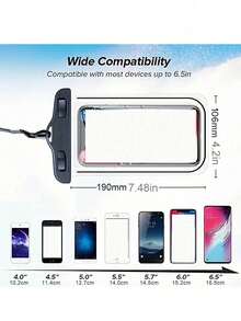 A Universal Waterproof Phone Pouch Featuring A Secure, Touch-Screen Compatible Seal. Ideal For Swimming, This Waterproof Dry Bag Is Compatible With The 15, 14, 13 Pro Max, Plus, And Larger Models. - Multicolor - View 9