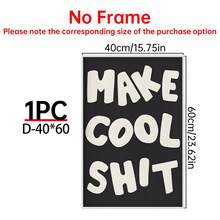1/6pcs Black And White Canvas Art Wall Room Posters, Bold Room Decoration Aesthetic Murals, Framed+Frameless Room Decoration Supplies/Compromise Home Decoration, Fashionable Posters, Cute Room Decoration, Quirky Art Prints, Cool Room Decoration Supplies, Office Decoration, Bar Decoration, University Dormitory Decoration, Bedroom Decoration, Living Room Decoration, Kitchen Decoration, Bathroom Decoration - Multicolor - View 15