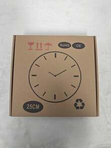 Vintage Wooden Wall Clock - 1 Large 10-Inch Wall Clock - Silent Japanese Quartz Movement - MDF Material, Battery Powered (AA Batteries Not Included),Battery Operated Wall Clock,Battery Wall Clock,Silent Wall Clock,Reloj De Pared Arbol De Navida, Art, Christmas Decrotions, Wall Deocr,Teacher Gift,Graduation Gifts,Mother Gifts,Classroom,Room Decore,Home Essentials,Adornos Para Cuarto - A - Xem 8