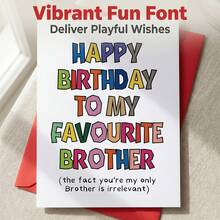 1 tấm thiệp "Chúc mừng sinh nhật người anh trai yêu quý nhất của em", thích hợp để gửi lời chúc sinh nhật đến người yêu, anh chị em ruột, bạn bè - Một tấm thiệp chúc mừng chân thành. - Chúc mừng sinh nhật anh trai của tôi - Xem 2