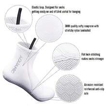 nitescuba Calcetines de Buceo gratuitos de Neopreno de 25 mm Calcetines térmicos de Agua para esnórquel Surf Kayak natación y Buceo - Blanco medio - Ver 2