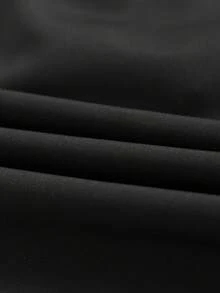 1pc Men's Black Lightweight Breathable Shorts, Men's Beach Shorts With Side Pockets, Letter Print, Drawstring Waist, Casual Vacation Style, Machine Washable, Soft Skin-Friendly Fabric, Summer Daily Beach Wear - Black - View 11
