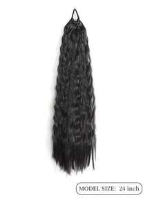 女士波浪形、自然蓬松、烫发式马尾假发，采用合成纤维制成，适合日常佩戴。 - 彩色 - 查看 6