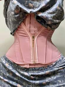 Women's Black Sports Waist Belt - 13 Elastic Bone Abdominal Support Belt With Seamless Zipper Closure, Suitable For Fitness, Yoga, And Posture Correction. - 多色1 - 查看 21